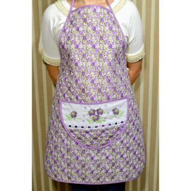 Imagem de Avental de Cozinha Estampado - Flores em Lilás