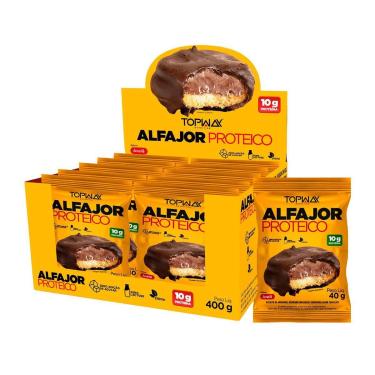Imagem de Alfajor Proteíco Avelã Sem Adição De Açúcar Topway Caixa 10U-Unissex