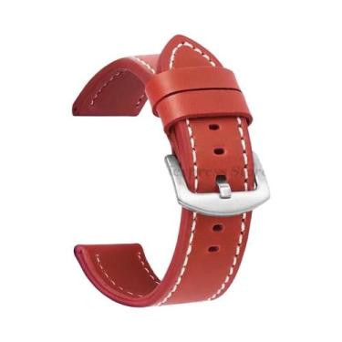 Imagem de Pulseira De Couro Vintage Para Relógio Seiko Com Fivela De Aço Inoxidá