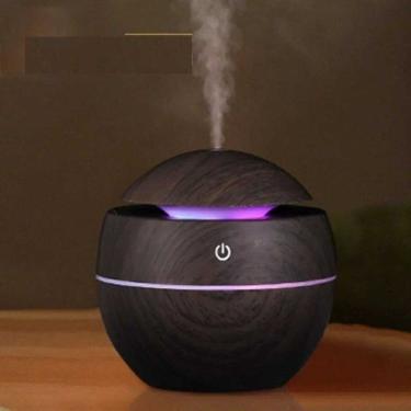 Imagem de Umidificador Vaso Aromatizador Ultrassônico Mini Umidificador:bolinha Marrom Escuro OEM...