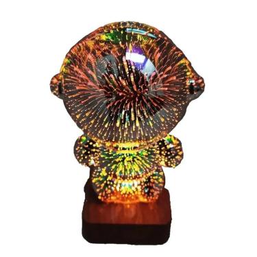 Imagem de Luminária de Mesa Astronauta Led com Luzes Refletivas Tipo Fogos de Artifício RGB Bivol...