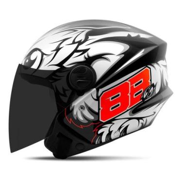 Imagem de Capacete Aberto De Moto Feminino E Masculino New Liberty Three Preto B