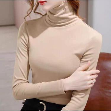 Imagem de Blusa Feminina Manga Longa Com Gola Alta Segunda Pele Frio - D'PRESENT
