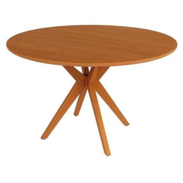 Imagem de Mesa de Jantar Base Estrelada de Madeira Maciça 108cm Alice - Árvore d