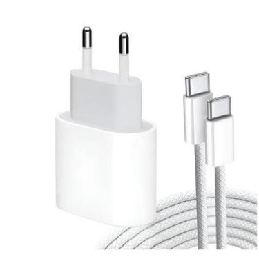 Imagem de Carregador Completo UsbC 20W Turbo Compatível com Iphone, 15, 15 Proma