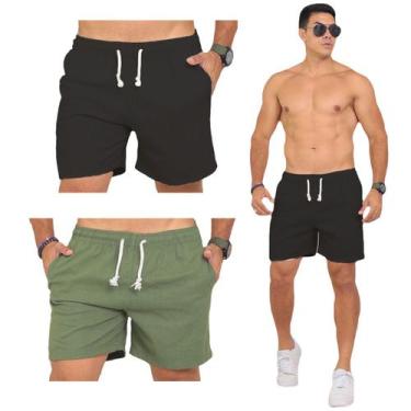 Imagem de Kit 2 Short de Linho Masculino Conforto e Estilo - Lorenzzo Lopez, Pre