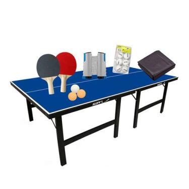 Imagem de MESA PING PONG MDP 15mm 1001 KLOPF + Kit 5091 + 6 Bolinhas Branca + Ca