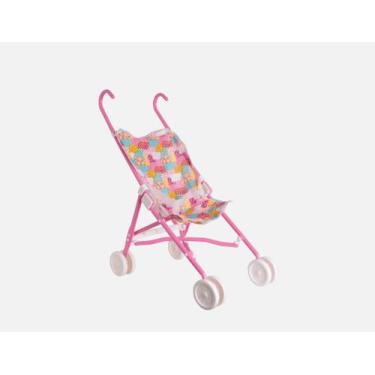 Imagem de Carrinho De Boneca Bebê Passeio Dobrável Menina Samba Toys