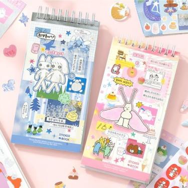 Imagem de Livro de Adesivos Kawaii 40 Folhas Fofas para Diário e Planner DIY - M