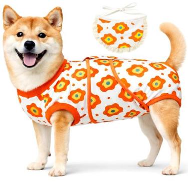 Imagem de Conjunto de roupa de recuperação pós-cirúrgica para cães YibooAura com