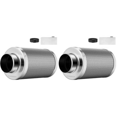 Imagem de Filtro de Carbono Ativado VIVOSUN 6" com Carvão Virgem, Kit com 2 Unid