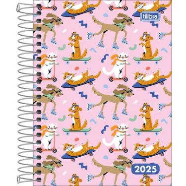 Imagem de Agenda Espiral 2025 D+ Feminina M4 C/ 176 Folhas - TILIBRA, ANIMAIS RA