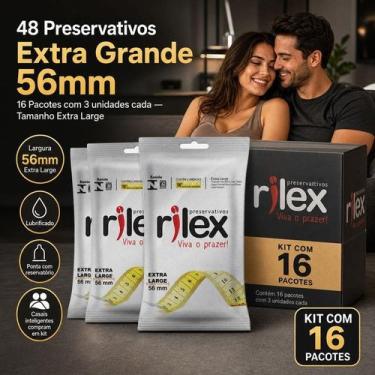 Imagem de Camisinha Preservativo Rilex Extra Grande com 48 unidades 16X3