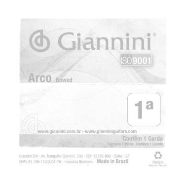 Imagem de Corda Avulsa Violino 1 Giannini Arco Bowed GEAVVA1