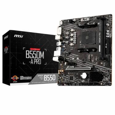 Imagem de Placa Mae MSI B550M PRO VDH DDR4 Socket AM4 M-ATX VGA Dport