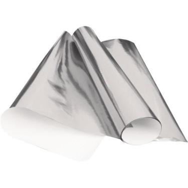 Imagem de Papel Cartolina Laminado 48X60CM Prata Pacote com 20 - VMP