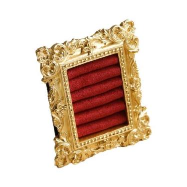 Imagem de Suporte Expositor De Anéis De Ouro, Bandeja De Veludo Para Brincos Com