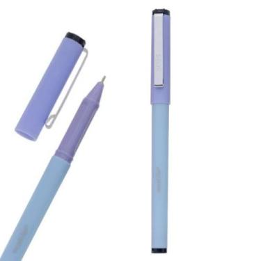 Imagem de Caneta Boss Esferográfica 0.7mm - Escrita Azul - Molin -, Lilás e Azul
