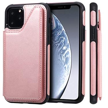 Imagem de Capa de couro de luxo para iPhone 12 Mini 11 Pro XS MAX X XR 8 7 6s 6 Plus Carteira suporte de cartão suporte para bolsas de telefone capa, ouro rosa XiaoNiuWen, para IP 12 de 6,1 polegadas