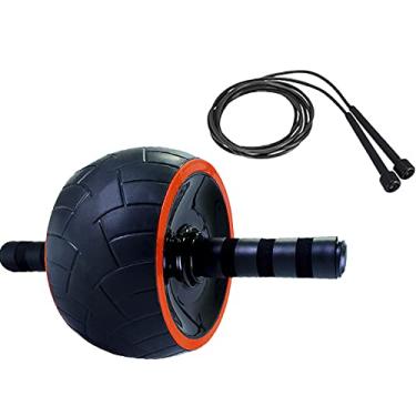 Imagem de Roda Abdominal Large Rolo + Corda Pular Funcional Ajustável