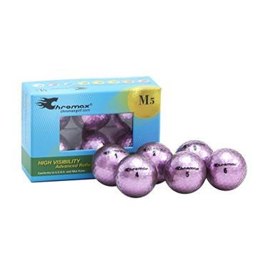 Imagem de Chromax Bolas de golfe coloridas M5 metálicas (pacote com 6), roxo