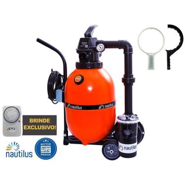Imagem de Filtro Com Carrinho F350 Pc Nautilus Para Qualquer Piscinas