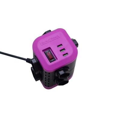 Imagem de Filtro Torre Central Protetora 8 Tomadas - Lilas- Bivolt