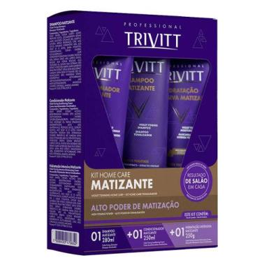 Imagem de Trivitt Home Care Matizante Kit  Shampoo + Condicionador + Máscara