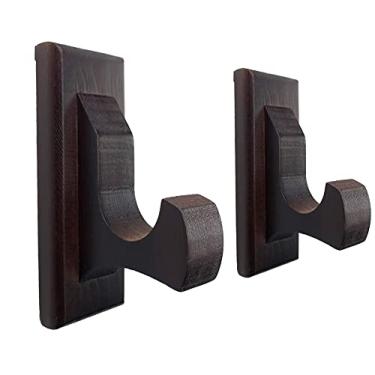 Imagem de NANGOPOP Ganchos de parede para exibição de espada – suporte de espada de madeira, cabide para armas de artes marciais, machado, faca, adaga, sabre de luz e varinha de feiticeiro em casa ou no escritório