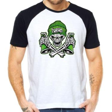 Imagem de Camiseta Caveira Thug Life Camisa Moda Vintage Pichação - Mago Das Cam