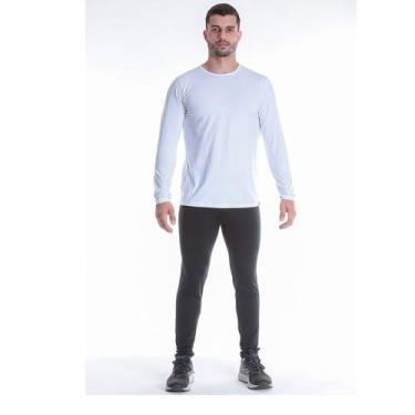 Imagem de Camiseta Térmica Question Sport  Com Fleece Interno Branco