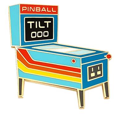 Imagem de Pinsanity Broche de lapela esmaltado retrô Pinball Arcade