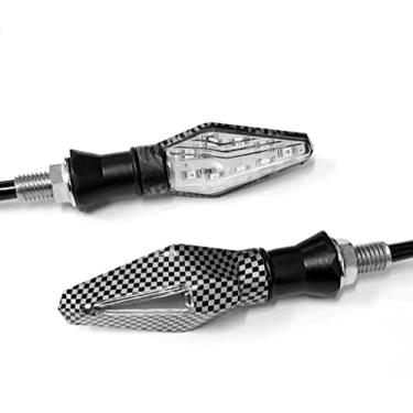 Imagem de Pisca Mini Led Hammer Esportivo Universal Moto Cb300 Cb Hornet CB 600 Xj6 Fazer Titan Fan 150 Par KGA Xadrez