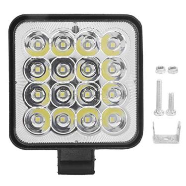 Imagem de Luz de trabalho, 48W 16LED quadrado luz de trabalho brilhante IP67 lâmpada impermeável para carro motocicleta caminhão barco