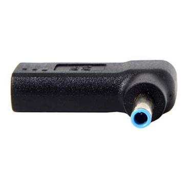 Imagem de Cablecc Adaptador USB 3.1 tipo C USB-C para DC 4,5 x 3,0 mm com gatilho emulador PD em ângulo de 90 graus