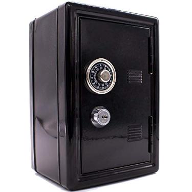 Imagem de Mini Cofre mecânico Preto Segredo Chaves Dinheiro Joias GT445-B - Lorben