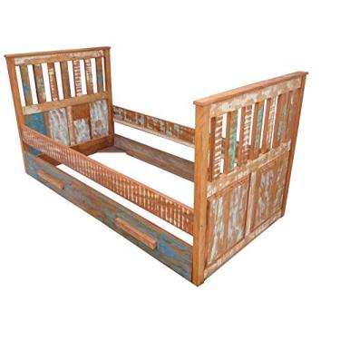 Imagem de Bicama Rústica Solteiro Magnólia em Madeira de Demolição - Cód 1815