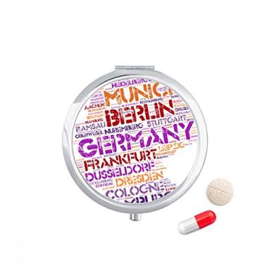 Imagem de Caixa de comprimidos estilo mapa da cidade da Alemanha com porta-comprimidos, recipiente de armazenamento de medicamentos