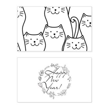 Imagem de Smiling Cat Protect Animal Pet Lover cartão comemorativo de ano novo mensagem presente