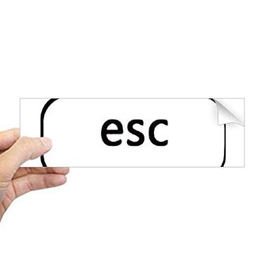 Imagem de DIYthinker Símbolo de teclado Esc adesivo retangular para-choque notebook janela decalque