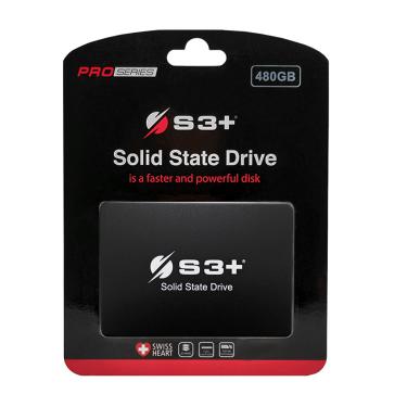 Imagem de SSD 480GB S3+, SATA III 6 Gb/s, Leitura 550 MB/s, Gravação 500 MB/s - S3SSDC480