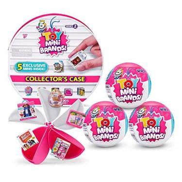 Imagem de 5 Surprise Toy Mini Brands Série 2 by ZURU (Collectors Case + 3 Pack Capsules) Amazon Exclusive Mystery Real Miniature Brands Brinquedos Colecionáveis