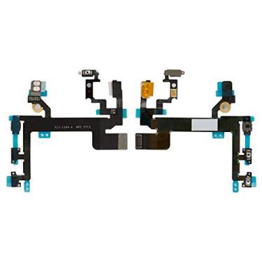 Imagem de Peças de reparo de cabo flexível de substituição compatíveis com iPhone 5S, (botão Iniciar, botões laterais, com microfone, com componentes)