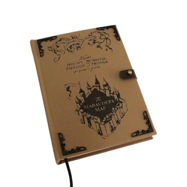 Imagem de Caderno Feito à Mão Grimório Harry Potter - Mapa do Maroto Marauder's Map A5 200 Folhas