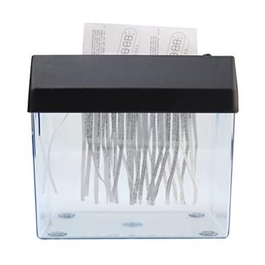 Imagem de Triturador de papel, mini cortador de papel elétrico A6 com alimentação automática USB, máquina trituradora à prova de congestionamento de papel e cartão de crédito para uso escolar e escritório em