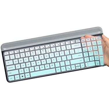 Imagem de Capa para teclado Logitech MK470 e Logitech MK470 sem fio ultrafina silicone protetor de teclado skin Logitech MK470 acessórios-OmbreMint