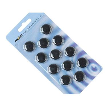 Imagem de HIeGI Almofadas de espuma de substituição de qualidade, pacote com 12 capas de almofada de esponja para iPod e fones de ouvido estéreo – Preto