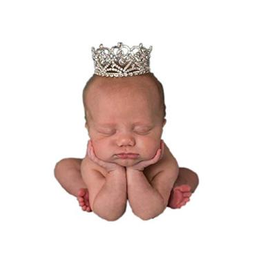 Imagem de Tiara para bebês meninas com coroa de cristal, coroa de princesa, adereços para fotografia para recém-nascidos, Coroa 5, 0-3 week