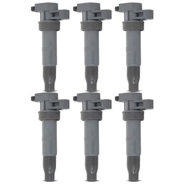 Imagem de Pacote de 6 bobinas de ignição para Hyundai Azera Entourage Genesis Coupe Santa Fe Sonata Veracruz - Kia Amanti Borrego Cadenza Sedona Sorento K900 Optima - Genesis G80 3.3L 3.5L 3.8L V6 UF-546 C1544