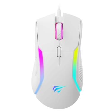 Imagem de Mouse Gamer Havit Hv Ms1033 Rgb 8000 Dpi 9 Botões Branco